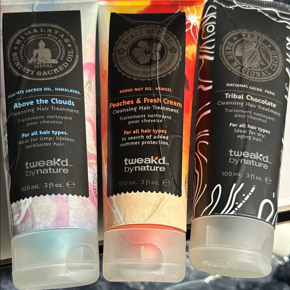 Tweak'd by Nature Shampoo Hair Treatment 3 Tubes: Above the Clouds, Peach, Choco - Picture 16 of 16